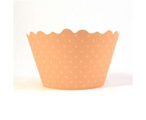 Swift Basics Peach Cupcake Wrapper by Bella Cupcake Couture Pack of 12