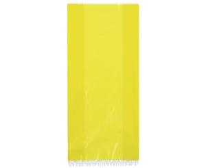 Unique Party Cello Treat Bags With Ties (Pack Of 30) (Yellow) - SG5687