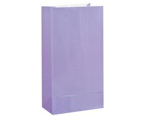 Unique Party Paper Party Bags (Pack Of 12) (Lavender) - SG5692