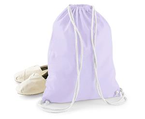 Westford Mill Cotton Gymsac Bag - 12 Litres (Lavender/White) - BC1219