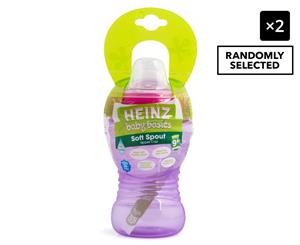 2 x Heinz Baby Basics 300mL Soft Spout Sipper Cup