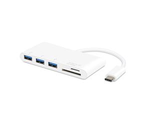 8Ware USB Type-C to 3-port USB 3.0 w/Card Reader