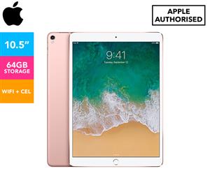 Apple 10.5-Inch iPad Pro 64GB WiFi + Cellular - Rose Gold