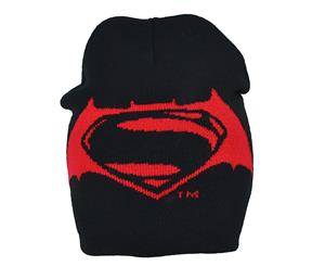 Batman V Superman Childrens/Boys Official Roll Down Hat (Black/Red) - SG7043