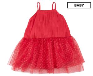 Bonds Baby Girls' Cheesecloth Tulle Playsuit - Supreme Red