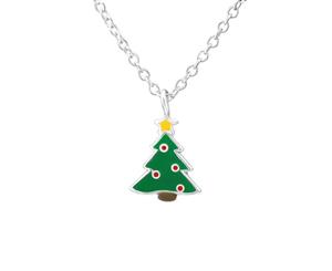 Children's Sterling Silver Christmas Tree Necklace
