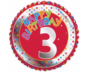 Creative Party Happy 3Rd Birthday Milestone Balloon (Multicoloured) - SG10540