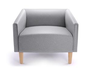 Drej Single Lounge - Wooden Leg - light grey