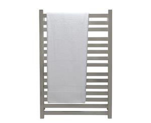EZY FIT Heated Towel Rail - Flat Tube (W600mm x H920mm) - Polished SS - Right Wired