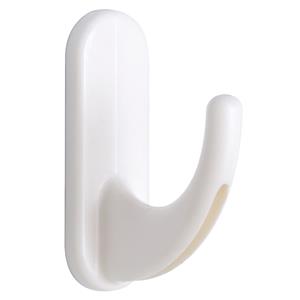 Flexi Storage Small White Pegboard Plastic Hooks - 4 Pack