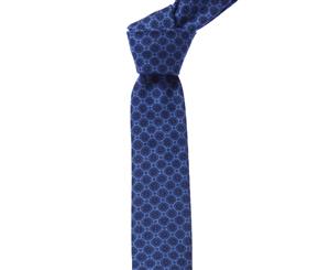 Ike Behar Blue Flannel Wool Tie