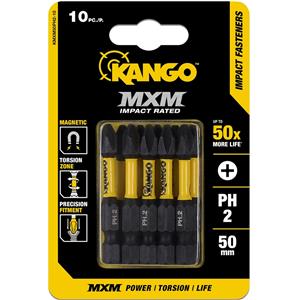 Kango 50mm PH2 Impact MXM Fasteners - 10 Pack
