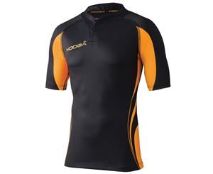 Kooga Mens Tight Fit Curve Premium Match Sports Shirt (Black / Gold) - RW2053