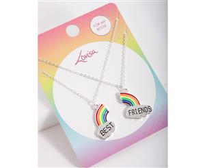Lovisa Kids Silver Rainbow Best Friends Necklace Pack