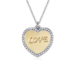 Mestige Covered In Love Necklace w/ Crystals from Swarovski - Silver/Gold