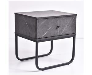 Mitra Bedside Table (Grey Stone)