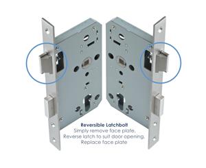 Mortice Privacy Lock - Reversible Latch - Including Privacy Cylinder