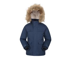 Mountain Warehouse Boys Padded Jacket Water Resistant with Microfibre Filling - Navy