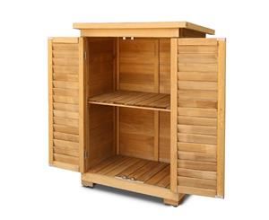Outdoor Storage Cabinet Box Wooden Portable Timber Garage Yard Furniture Gardeon