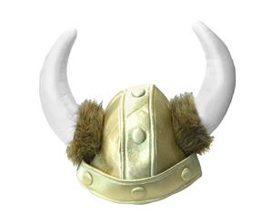 Plush Viking Hat with Horns