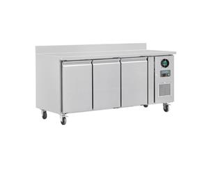 Polar Counter GN Freezer - 3 Doors 700mm with upstand - Silver
