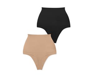 Power Thong 2 Pack - Tan and Black