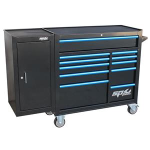 SP Tools Custom Series 11 Drawer Blue Handle Tool Trolley Roller Cabinet SP40161