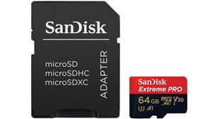 SanDisk Extreme Pro 64GB Micro SD UHS-I Memory Card
