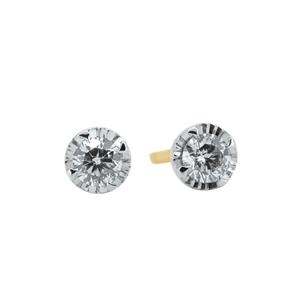 Stud Earrings with 0.20 Carat TW of Diamonds in 10ct Yellow Gold