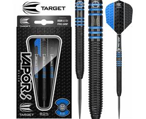 Target - Vapor 8 Black & Blue Darts - Steel Tip - 80% Tungsten - 22g 24g