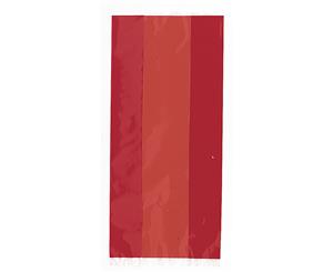 Unique Party Cello Treat Bags With Ties (Pack Of 30) (Ruby Red) - SG5687