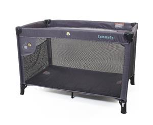 Vee Bee Commuter Cot Toddler/Baby Portable/Foldable Travel Crib w/ Bag Charcoal