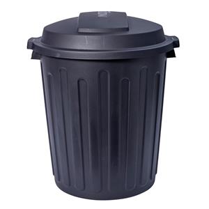 Willow 75L Black Rubbish Bin With Dome Lid