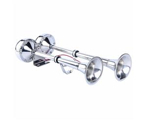 12v Stainless Steel Dual Trumpet Horn Marine Boat Brand Top Quality New