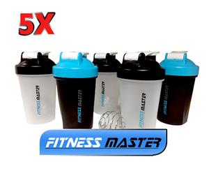 5x Multi 500ml GYM Protein Supplement Drink Blender Mixer Shaker Shake Ball Bottle