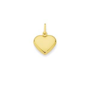 9ct Gold Puff Heart Charm