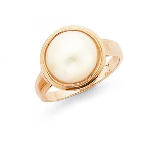 9ct Rose Gold Mabe Pearl Ring