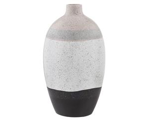 Amalfi Ragna Ceramic Hand Painted Vessel Vase Speckled Pink/Grey/White/Black