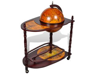 Antique Globe Bar Cabinet Drinks Trolley Wine Storage Alcohol Serving Cart Table