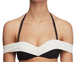 Billabong Women's Sun Eclipse Convertible Bustier Underwire Bikini Top - Black