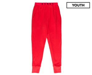 Bonds Originals Kids' Logo Trackpants / Tracksuit Pants - Hyper Red