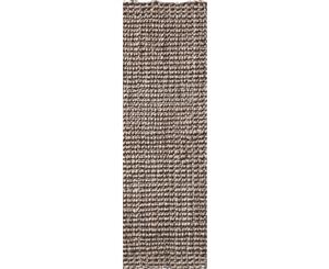 Boucle Natural Silver Jute Runner With Rubber Backing