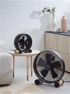 Breeze 20cm Table Fan in Black/Ashwood