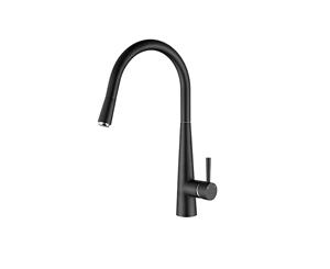 Chrome and Black Pull Out Kitchen Mixer Kasper Series