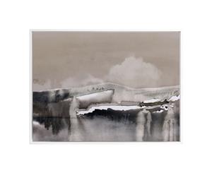 Coastal canvas art print - 75x100cm - White
