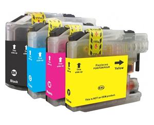 Compatible LC137 & LC135 Coloured Inkjet Cartridge Set For Brother Printers 4-Pack - Multi