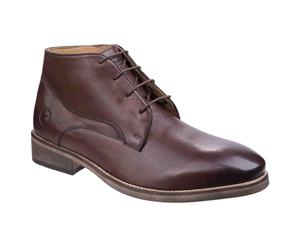 Cotswold Mens Maugesbury Lace Up Leather Oxford Casual Ankle Boots (Dark Brown) - FS5156