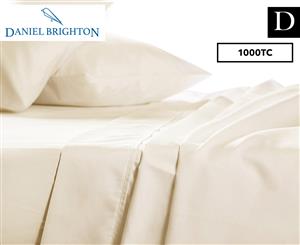 Daniel Brighton 1000TC Luxury Cotton Rich Double Bed Sheet Set - Ivory