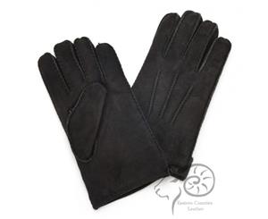 Eastern Counties Leather Mens 3 Point Stitch Sheepskin Gloves (Black) - EL241