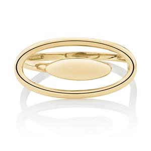 Fancy Oval Ring in 10ct Yellow Gold
